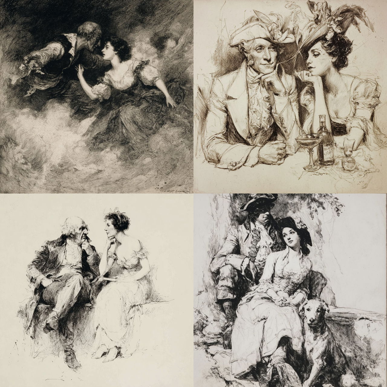 Norman Lindsay style, Midjourney V7, render 1 of 4