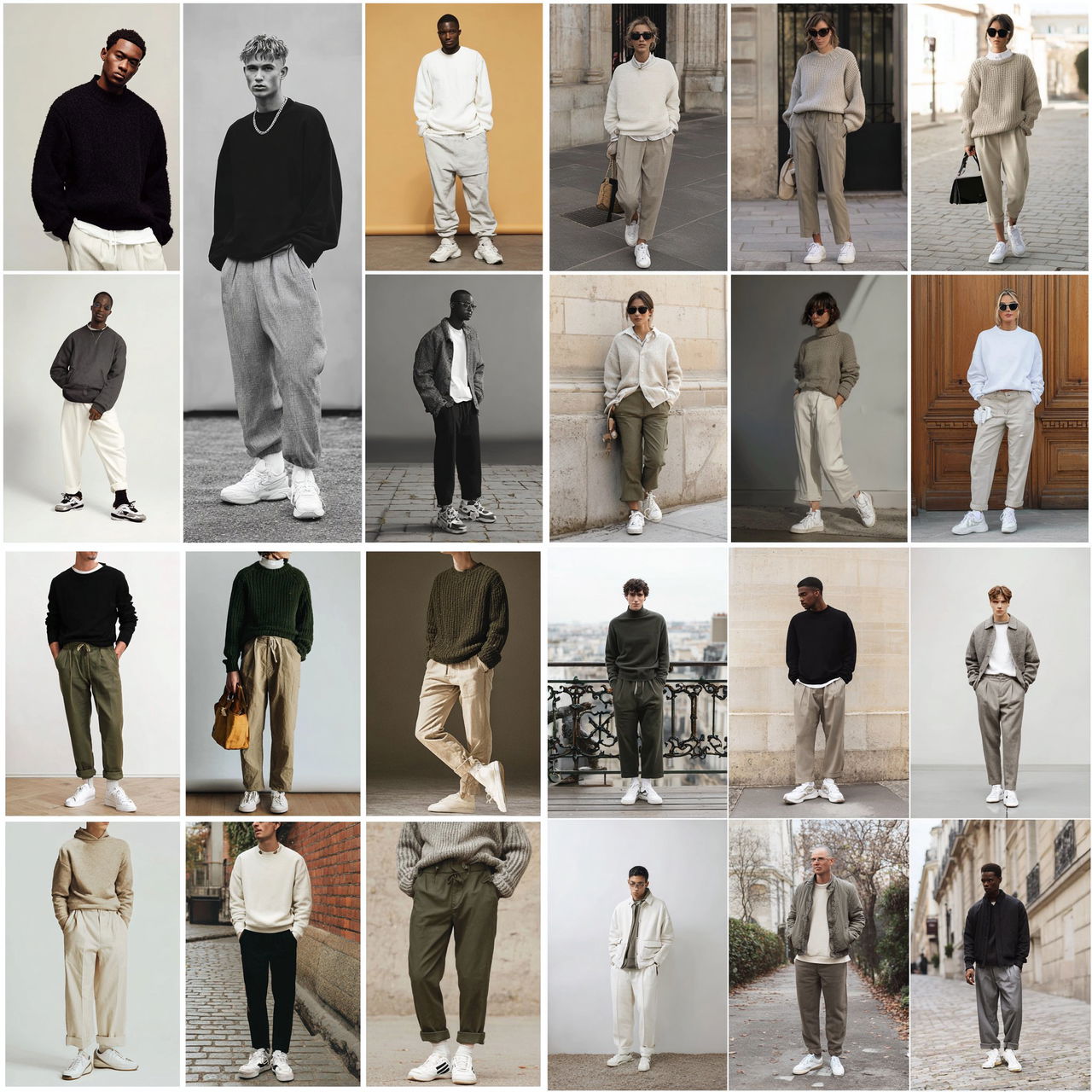 Normcore fashion style, Midjourney V7, render 1 of 4