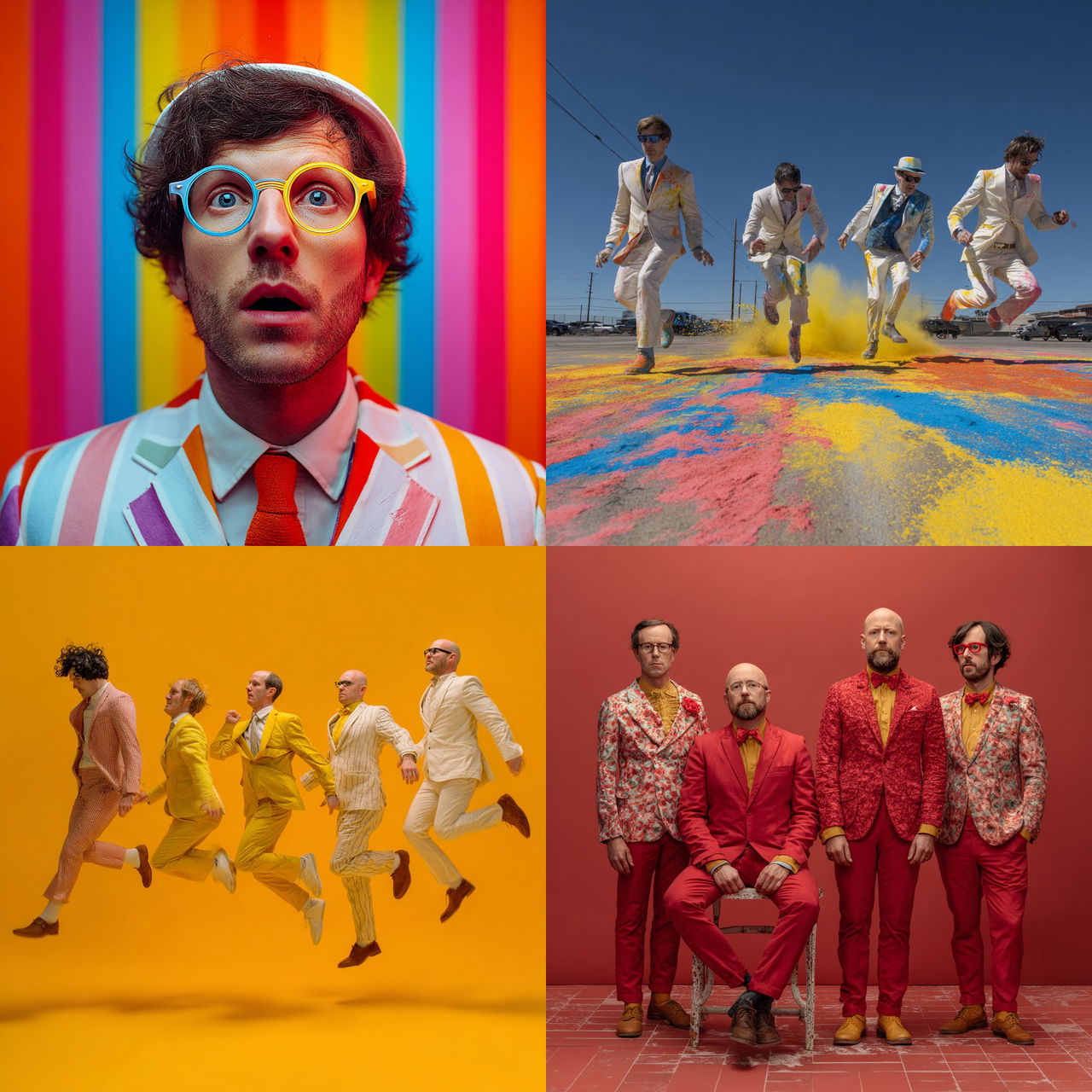 Ok go style, Midjourney V7, render 1 of 4