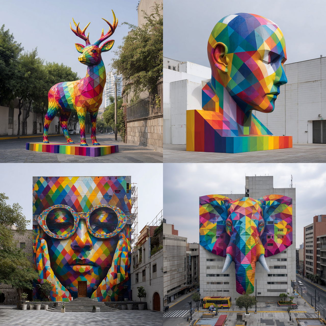 Okuda San Miguel style, Midjourney V7, render 1 of 4