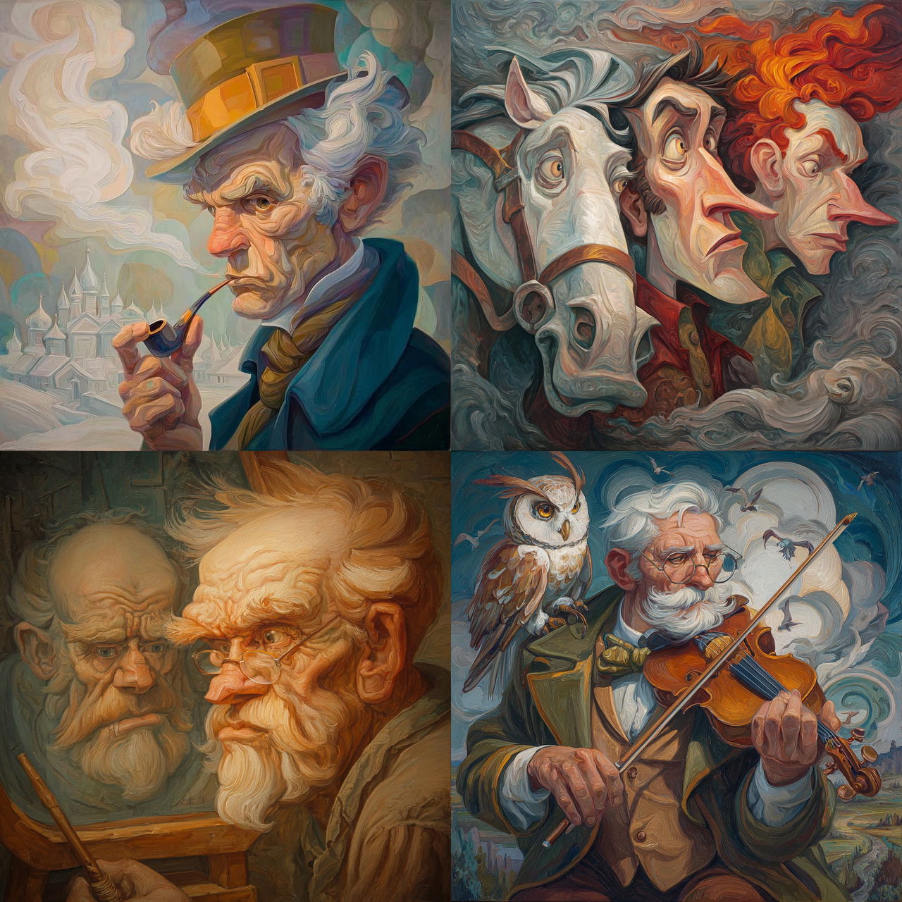 Oleg Shuplyak style, Midjourney V7, render 1 of 4