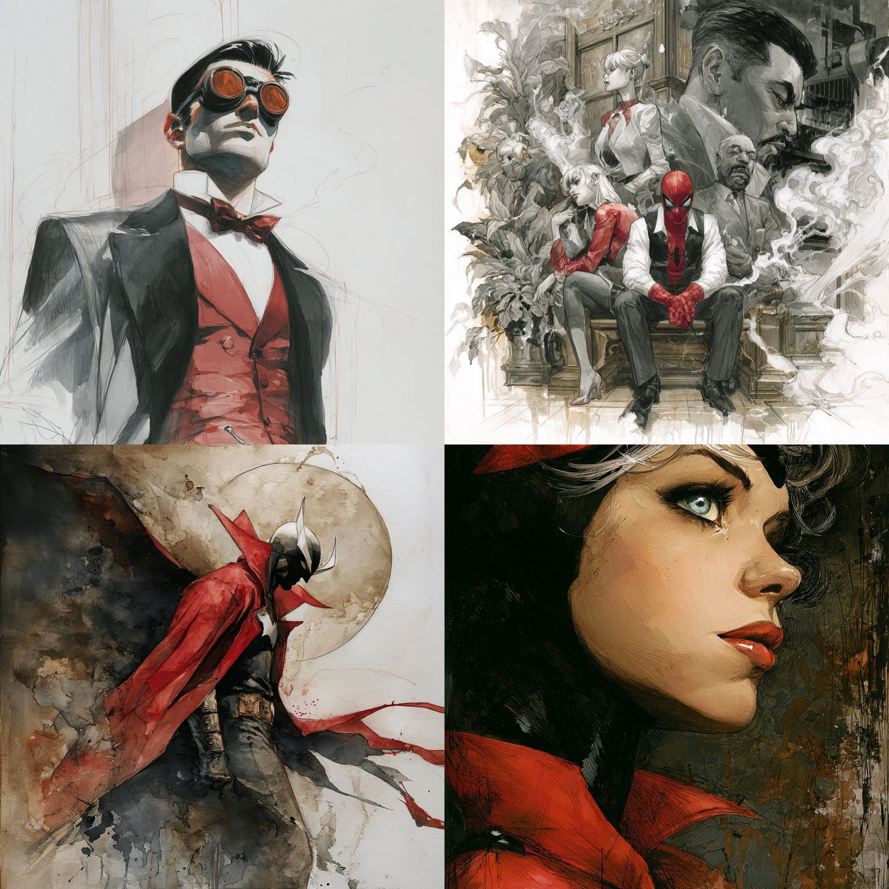 Olivier Coipel style, Midjourney V7, render 1 of 4