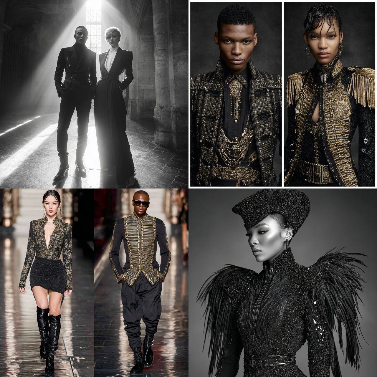 Olivier Rousteing style, Midjourney V7, render 1 of 4