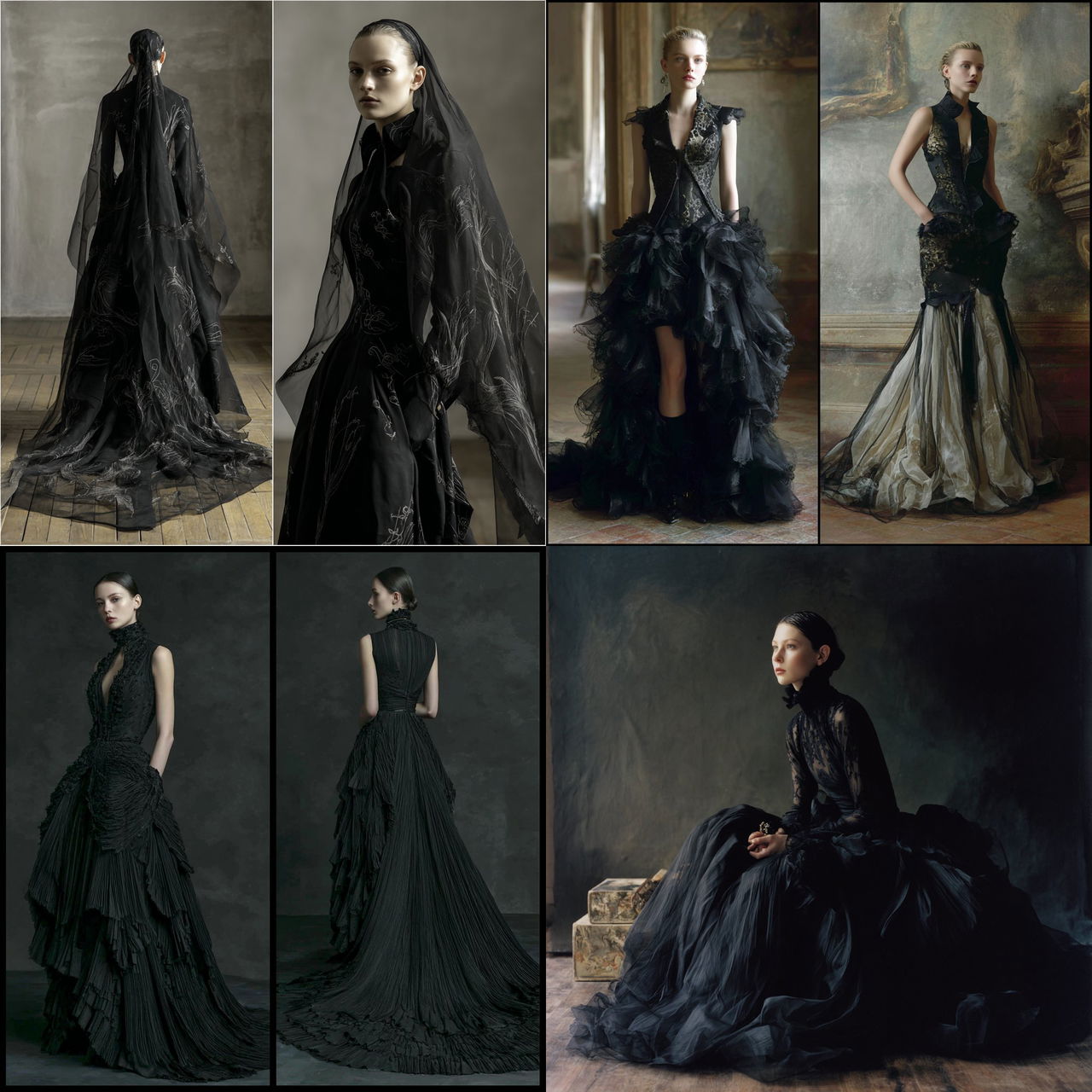 Olivier Theyskens style, Midjourney V7, render 1 of 4