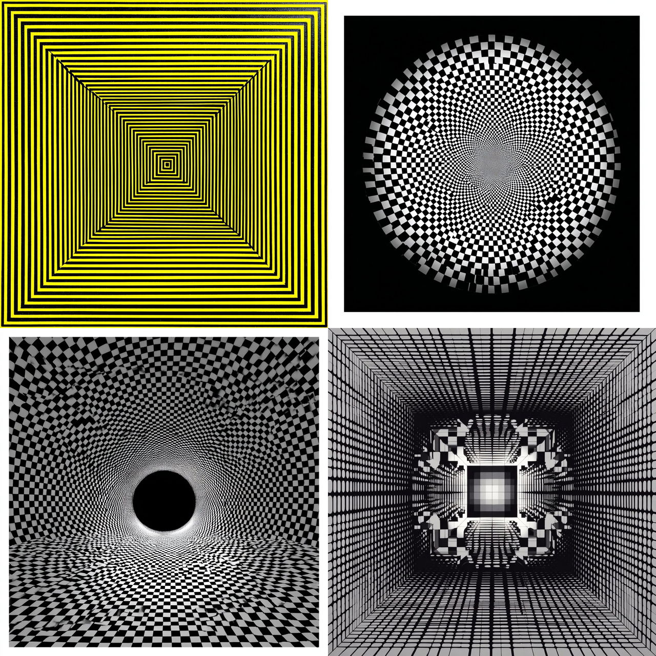 Op art style, Midjourney V7, render 1 of 4