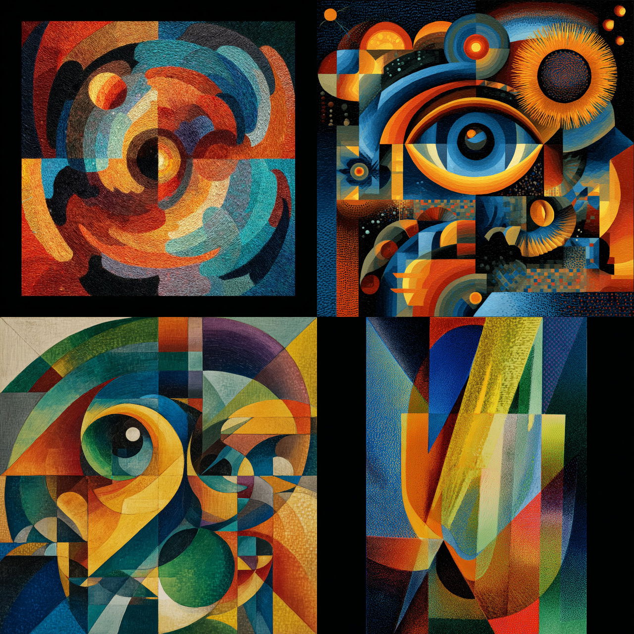 Orphism style, Midjourney V7, render 1 of 4