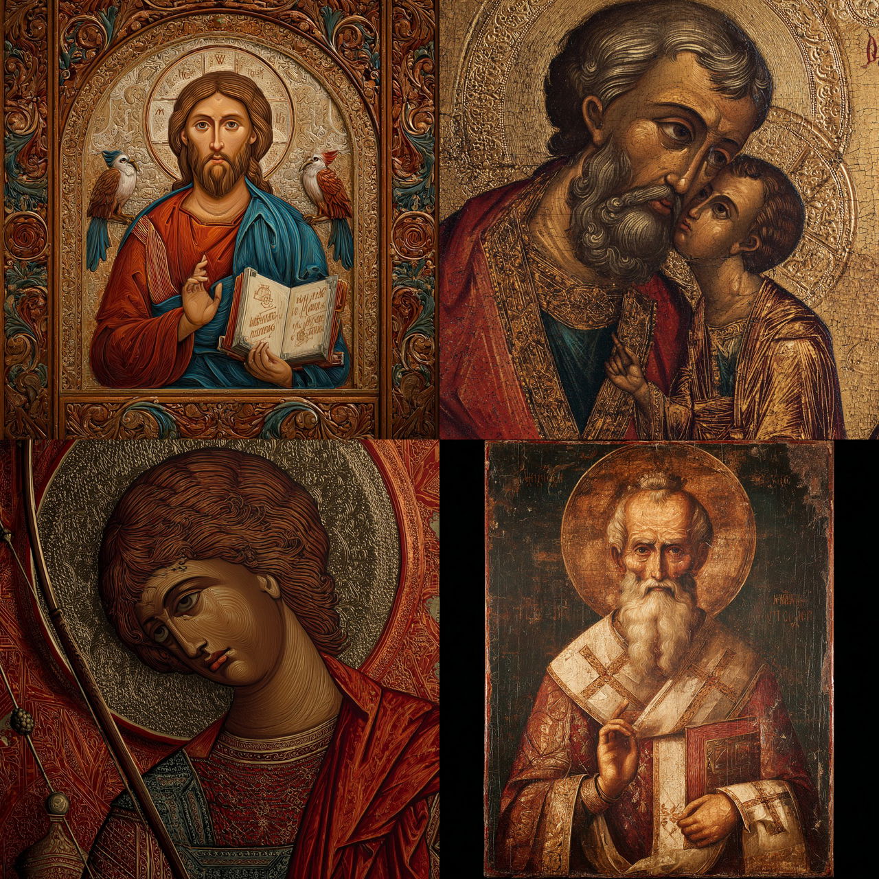 Orthodox icon style, Midjourney V7, render 1 of 4