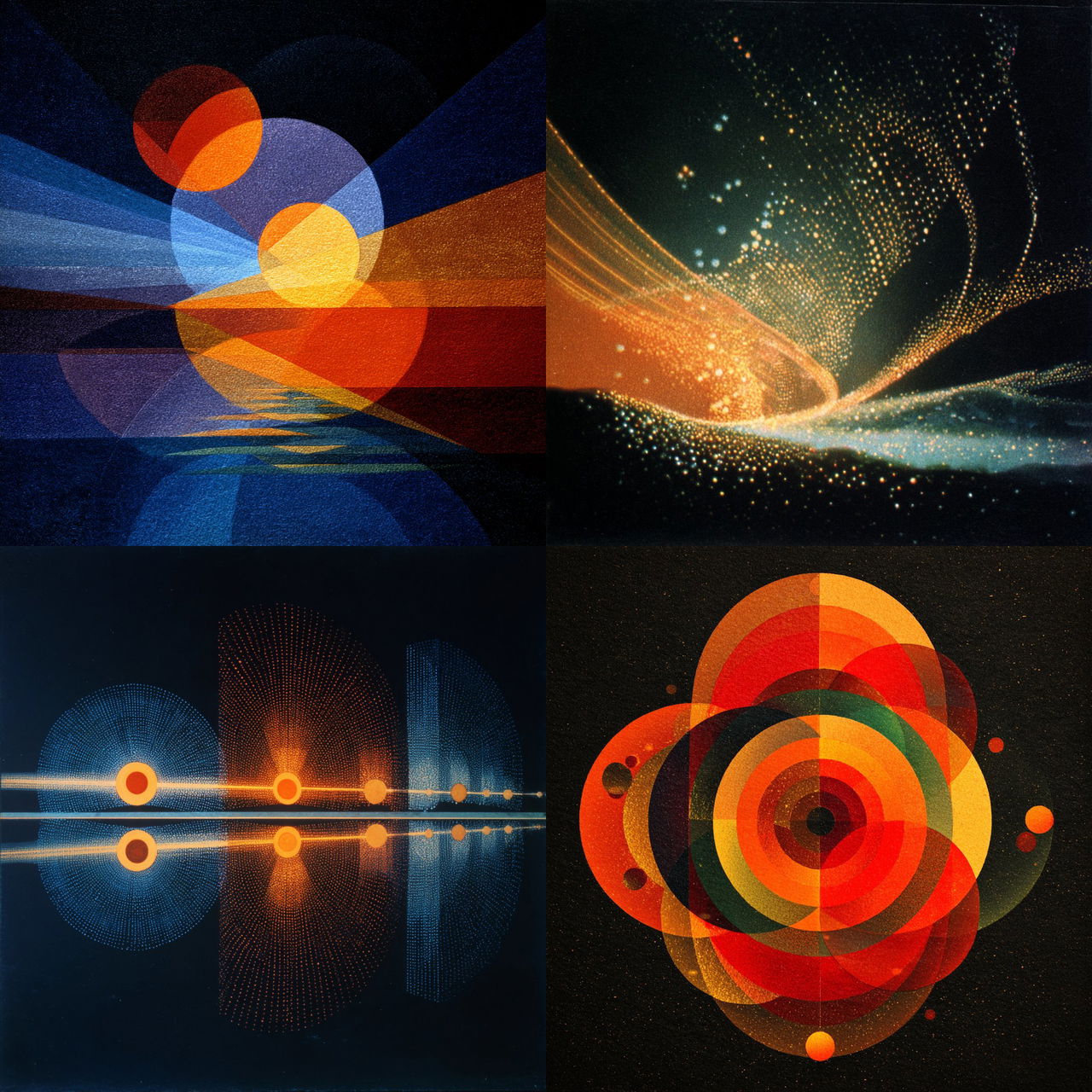 Oskar Fischinger style, Midjourney V7, render 1 of 4