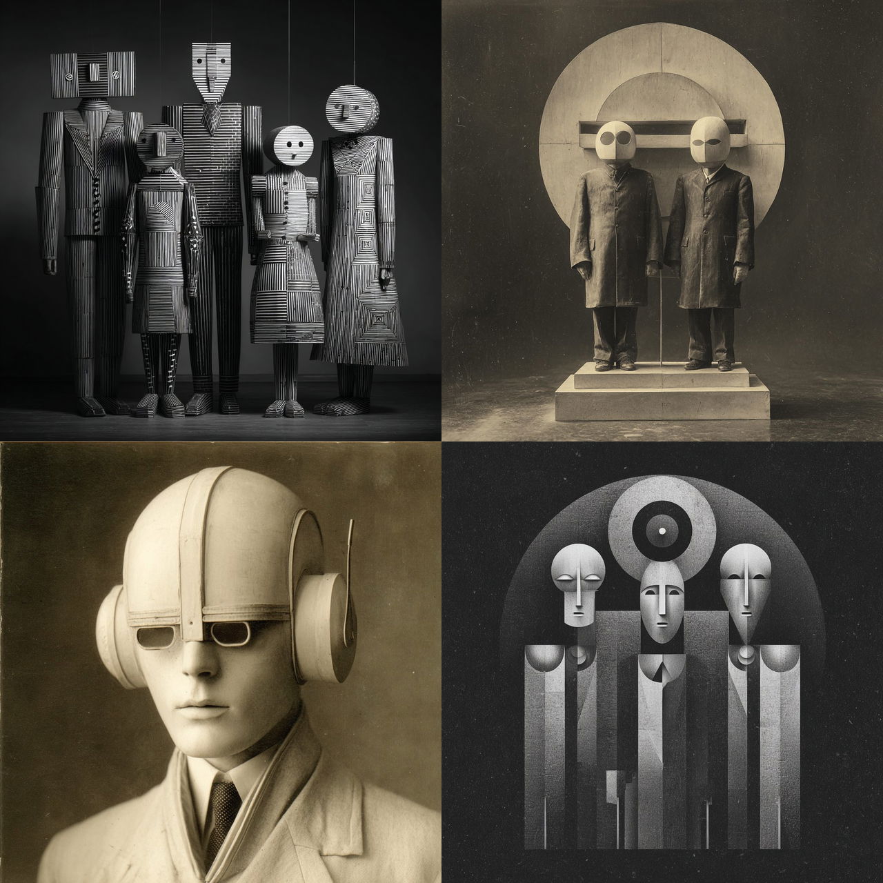 Oskar Schlemmer style, Midjourney V7, render 1 of 4