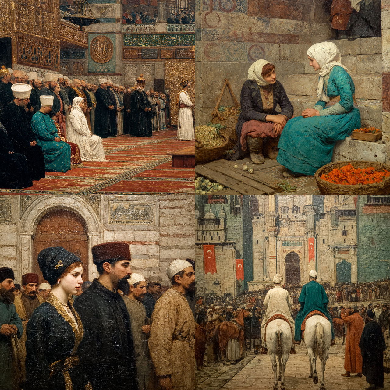 Osman Hamdi Bey style, Midjourney V7, render 1 of 4