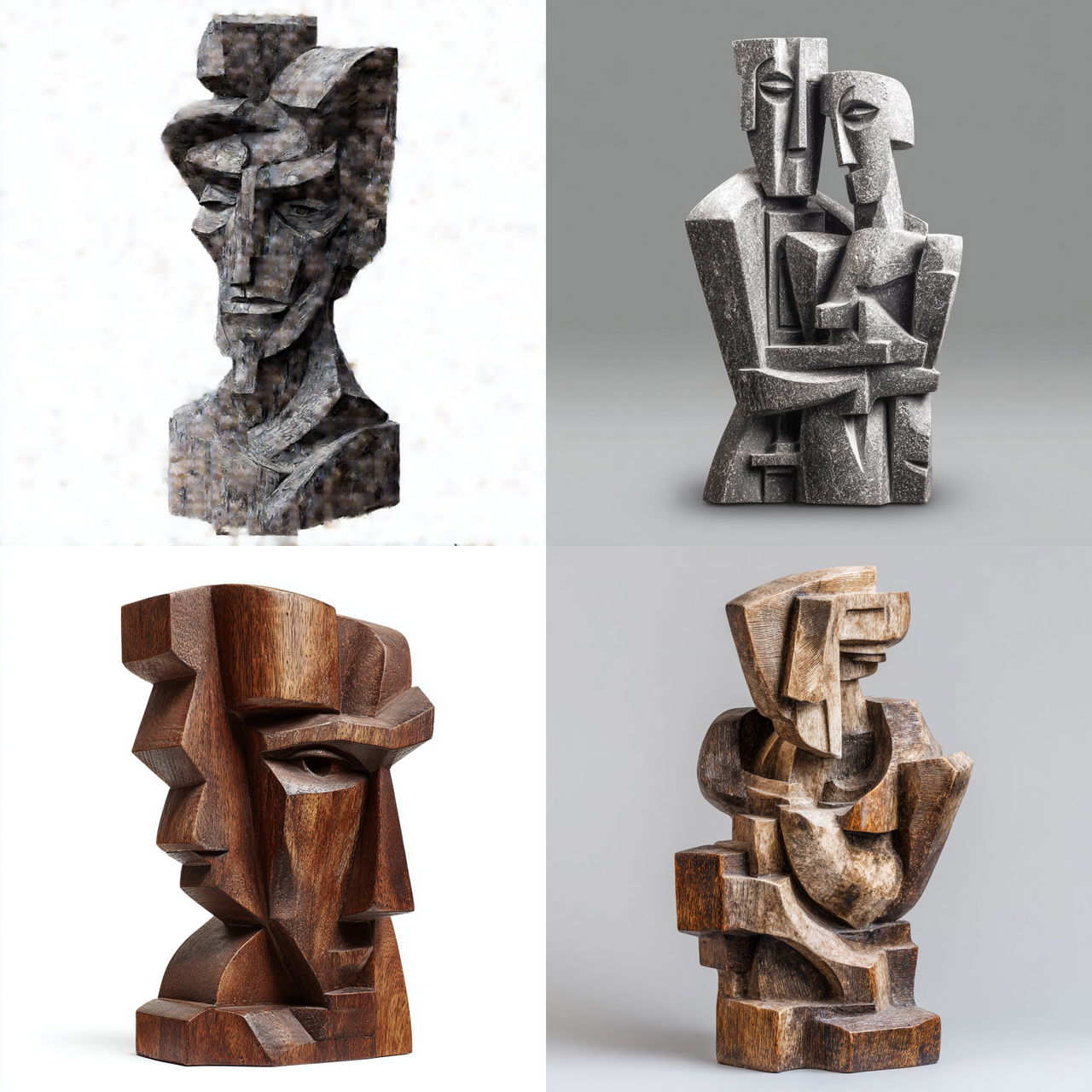 Ossip Zadkine style, Midjourney V7, render 1 of 4