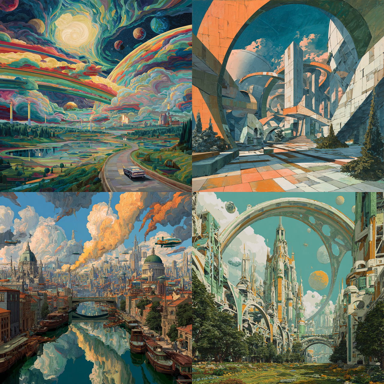 Panfuturism style, Midjourney V7, render 1 of 4