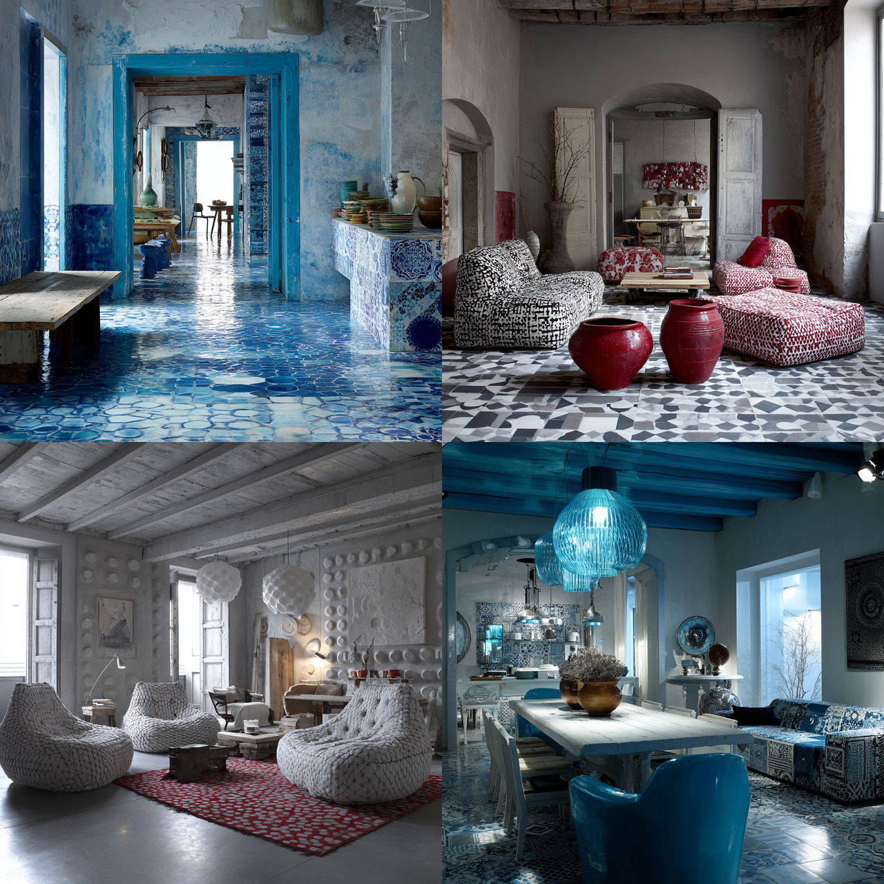 Paola Navone style, Midjourney V7, render 1 of 4