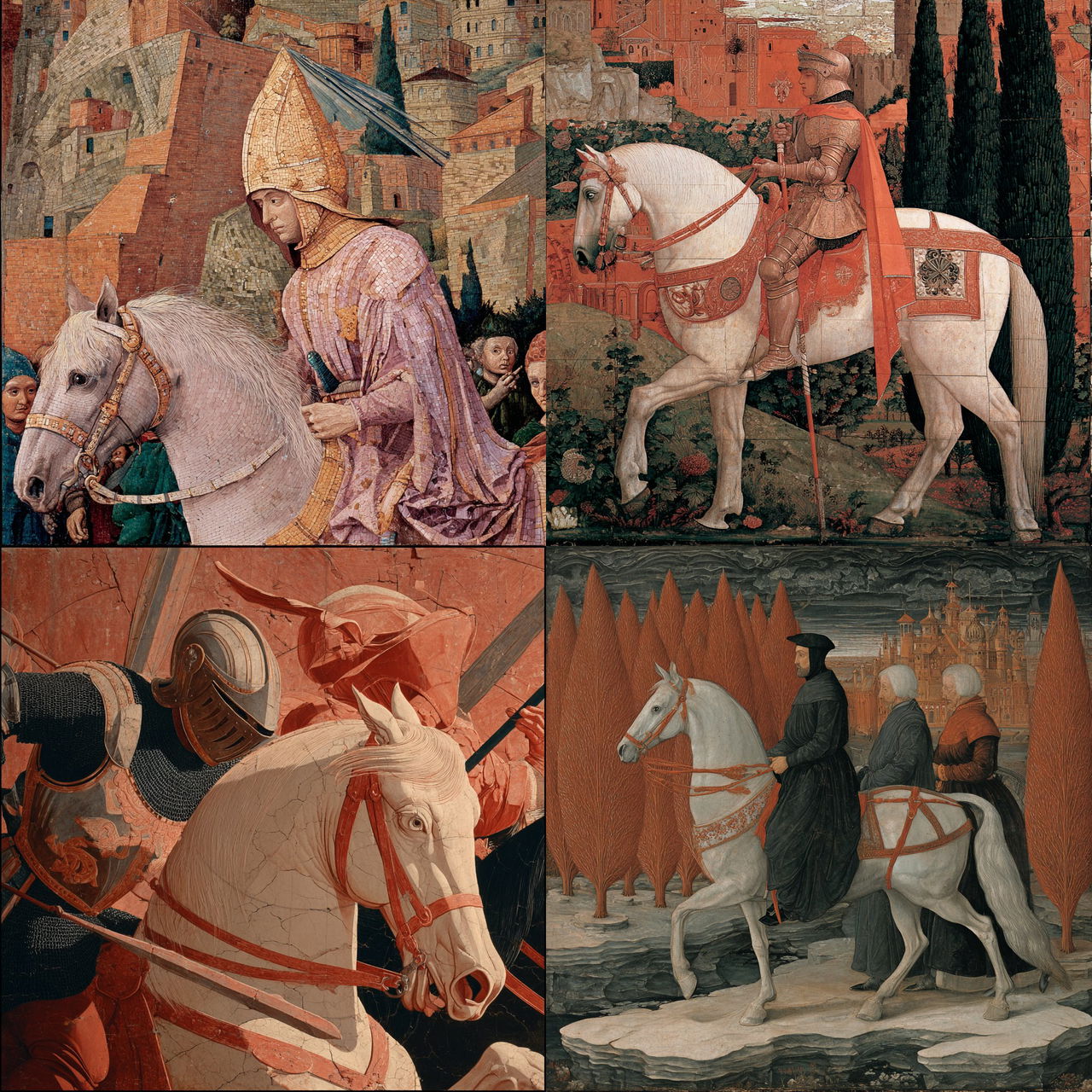 Paolo Uccello style, Midjourney V7, render 1 of 4