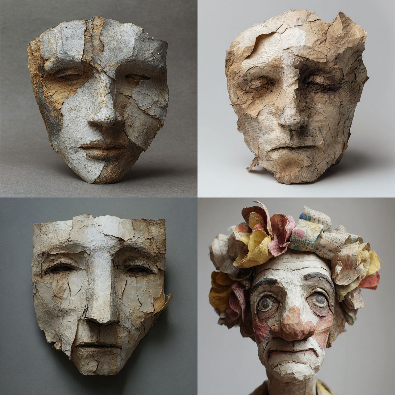 Papier-mache style, Midjourney V7, render 1 of 4