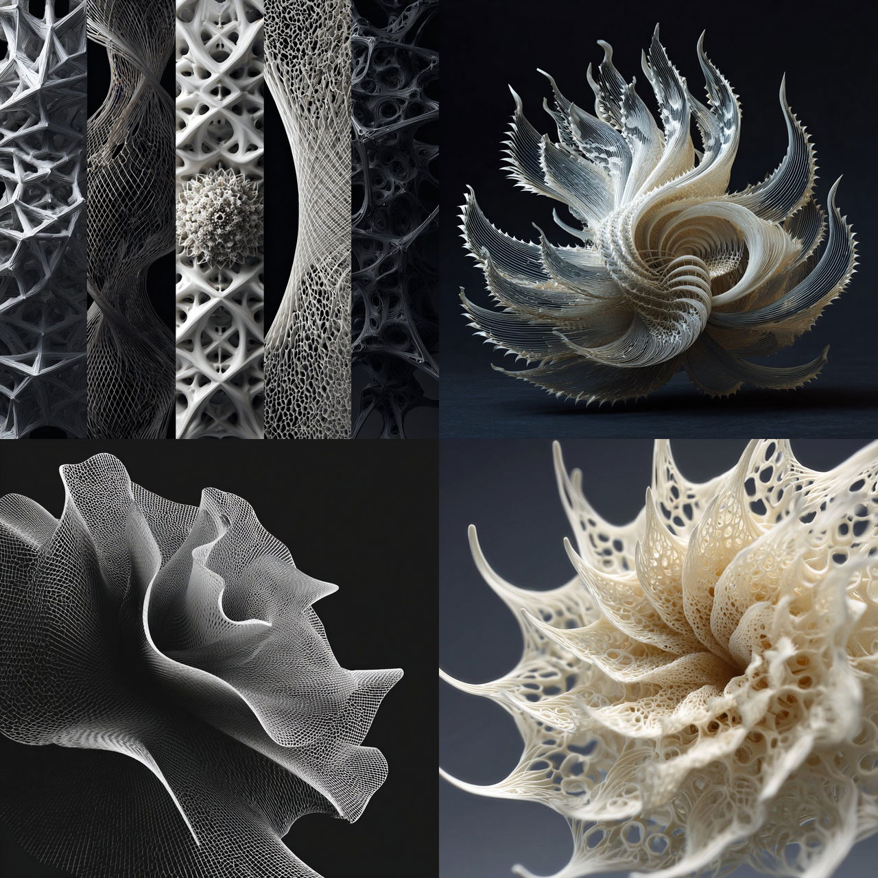 Parametric art style, Midjourney V7, render 1 of 4