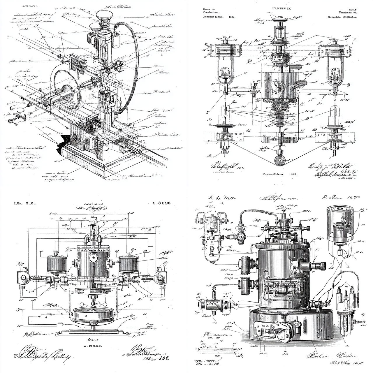 Patent drawing style, Midjourney V7, render 1 of 4