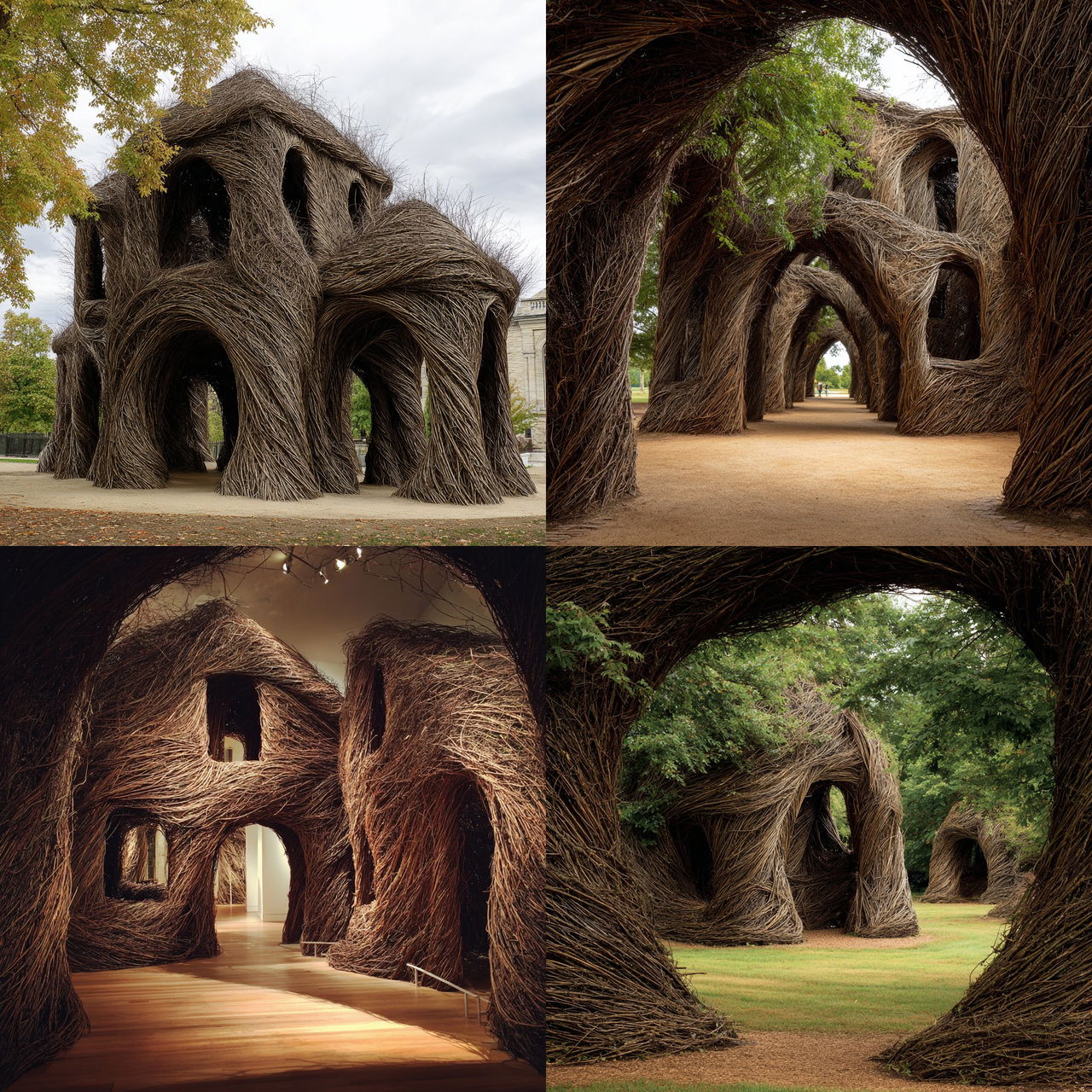 Patrick Dougherty style, Midjourney V7, render 1 of 4