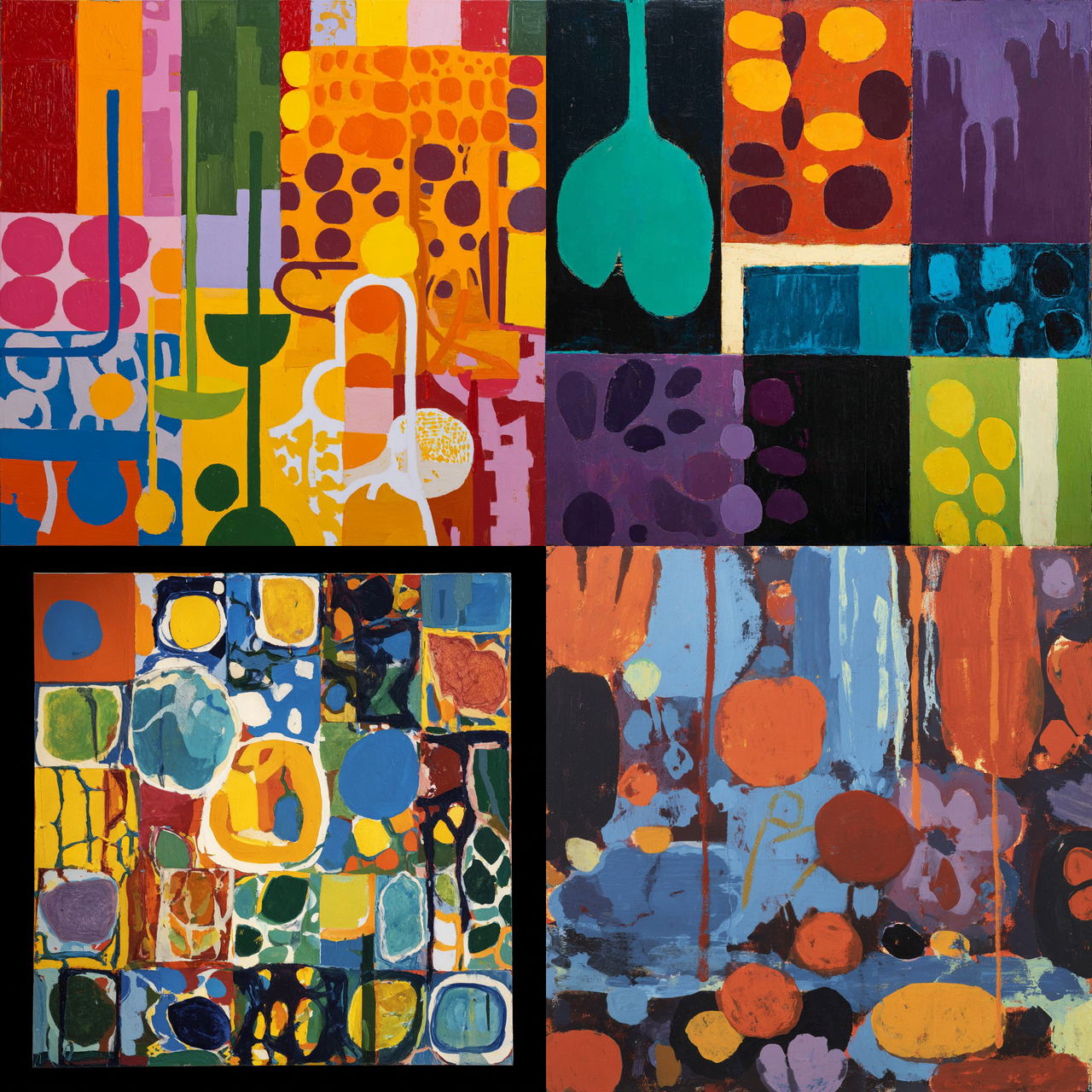 Patrick Heron style, Midjourney V7, render 1 of 4