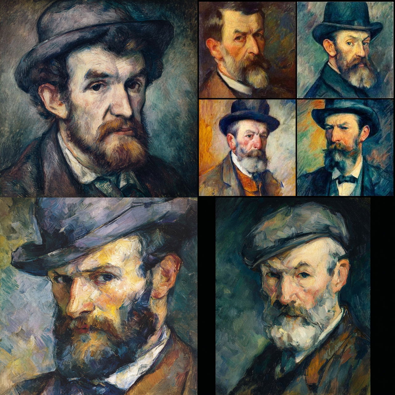 Paul Cezanne style, Midjourney V7, render 1 of 4
