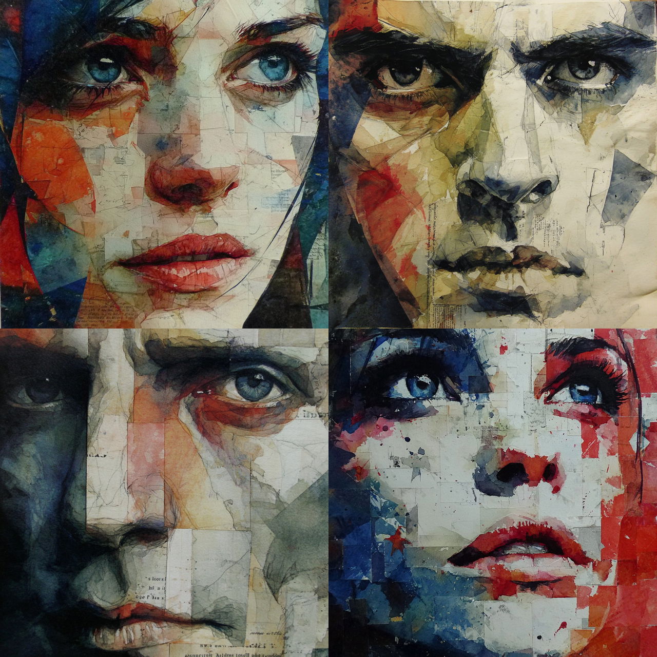 Paul Lovering style, Midjourney V7, render 1 of 4