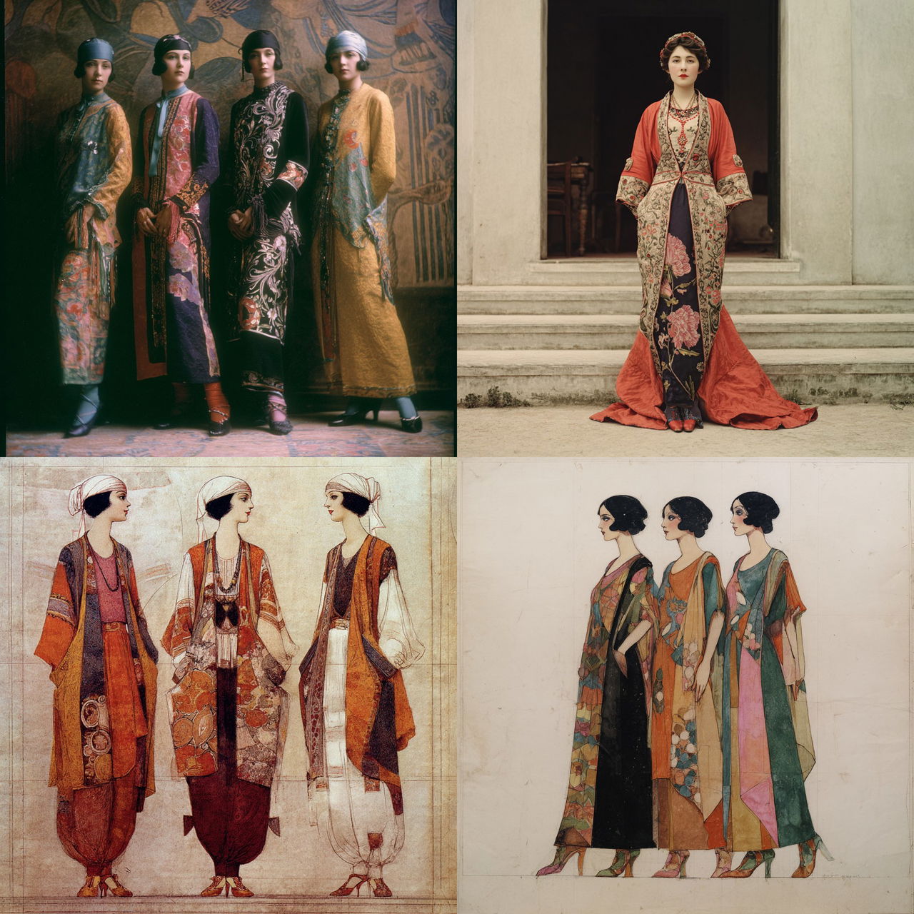 Paul Poiret style, Midjourney V7, render 1 of 4