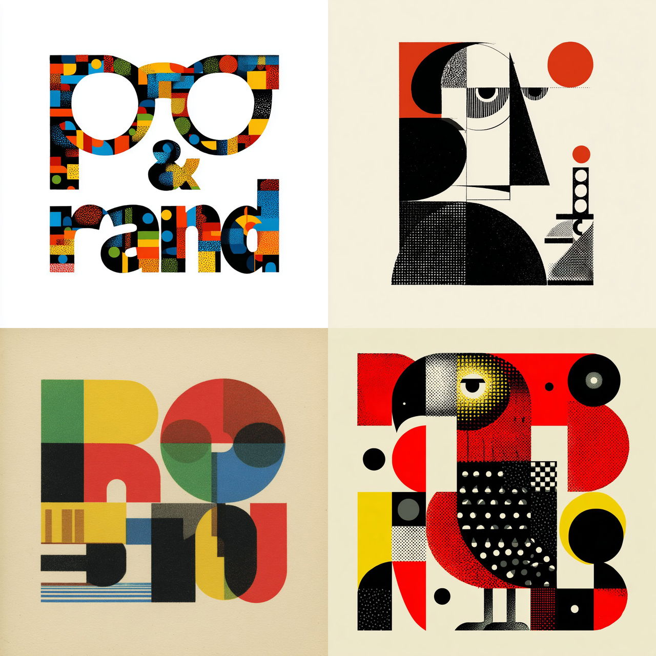 Paul Rand style, Midjourney V7, render 1 of 4