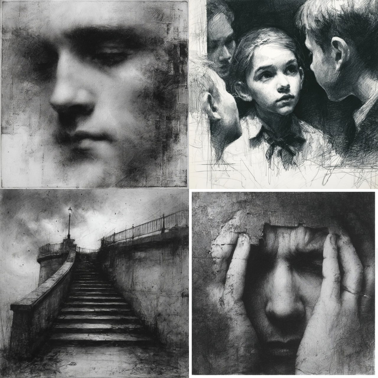 Paul Rumsey style, Midjourney V7, render 1 of 4