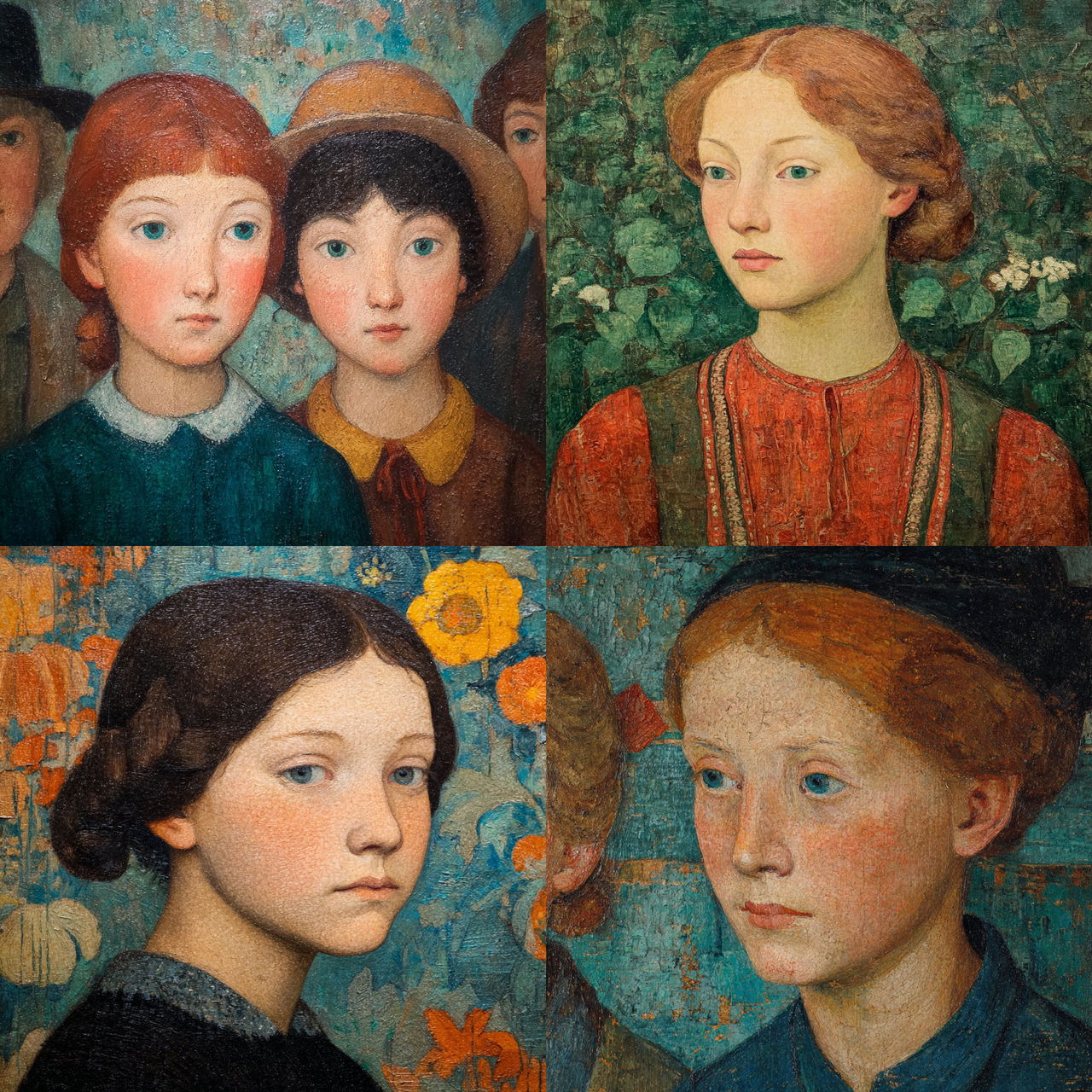 Paula Modersohn-Becker style, Midjourney V7, render 1 of 4