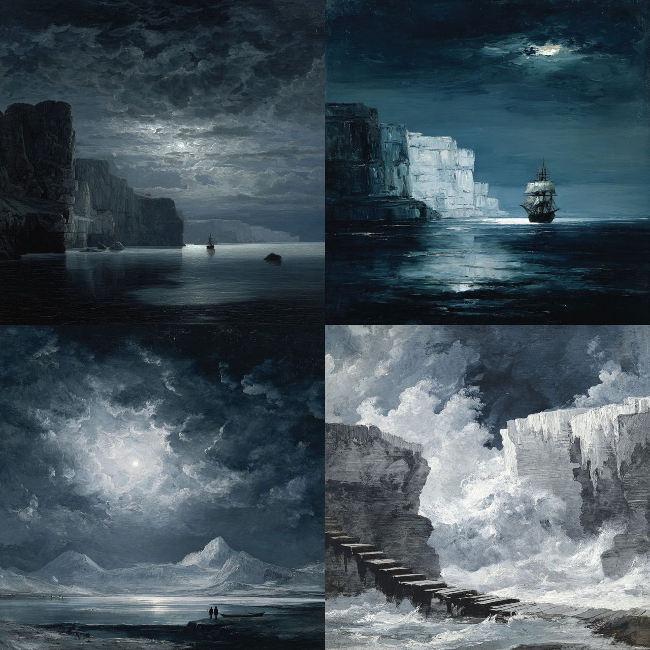 Peder Balke style, Midjourney V7, render 1 of 4