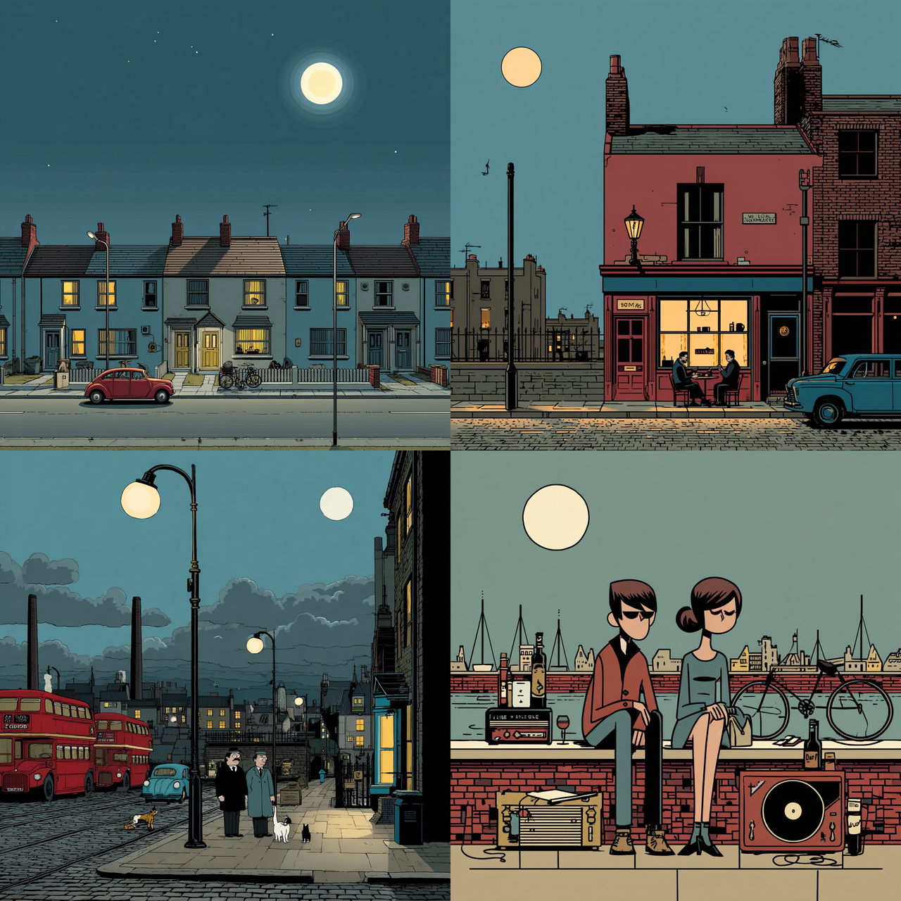 Pete McKee style, Midjourney V7, render 1 of 4