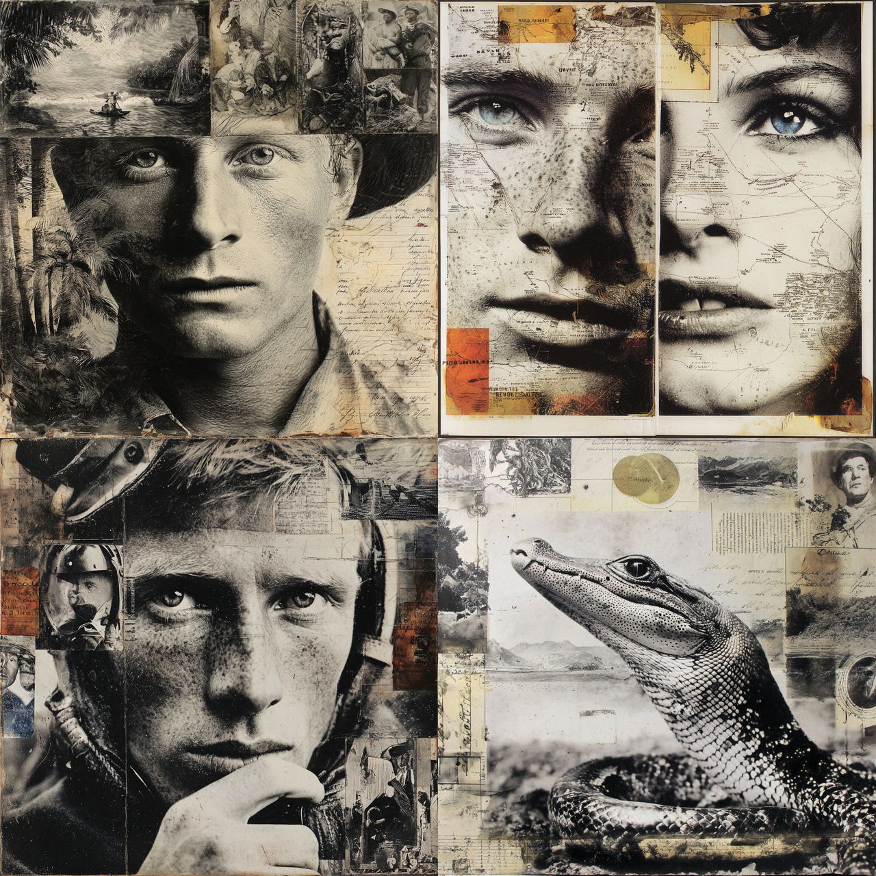 Peter Beard style, Midjourney V7, render 1 of 4