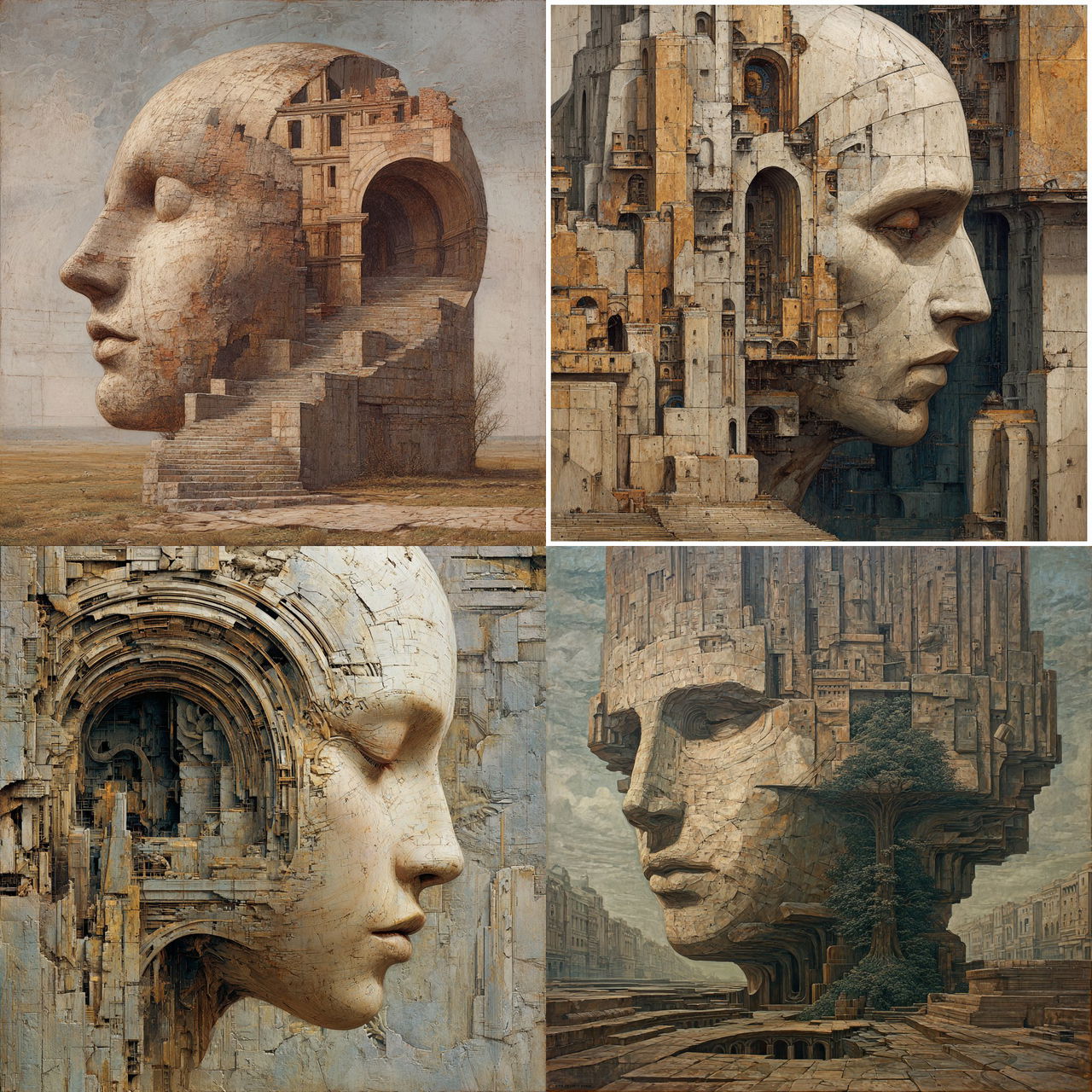 Peter Gric style, Midjourney V7, render 1 of 4