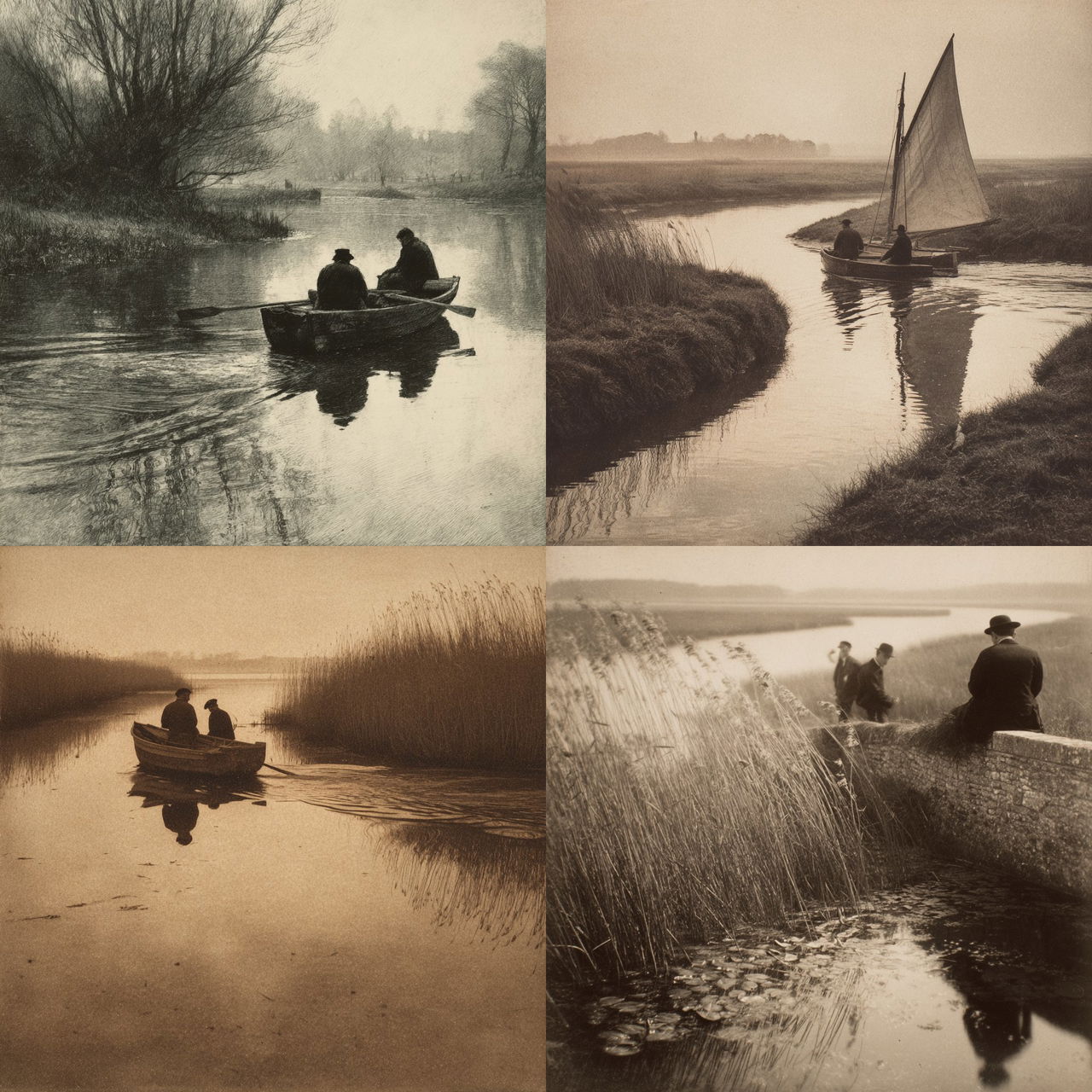 Peter Henry Emerson style, Midjourney V7, render 1 of 4