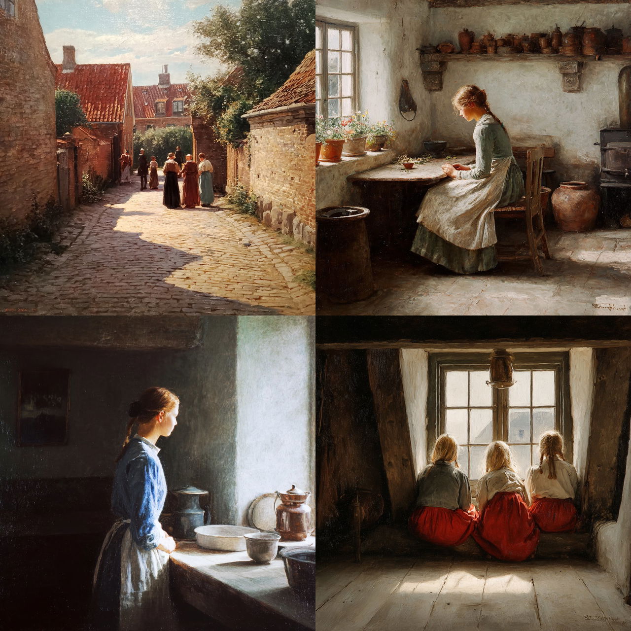 Peter Ilsted style, Midjourney V7, render 1 of 4