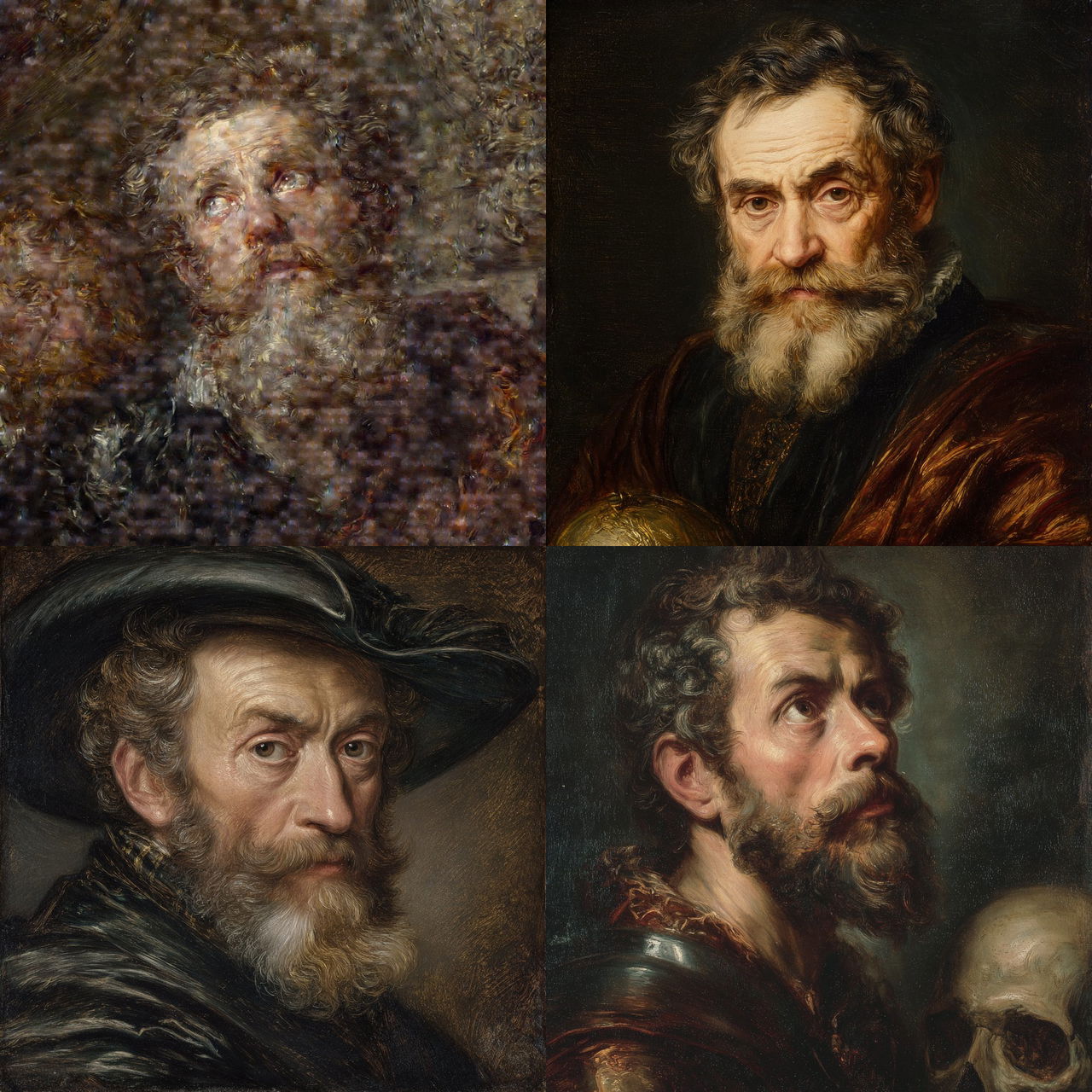 Peter Paul Rubens style, Midjourney V7, render 1 of 4
