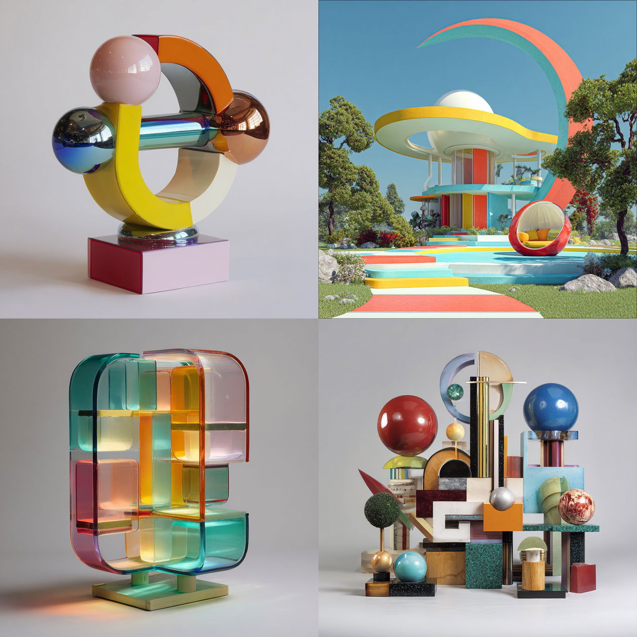Peter Shire style, Midjourney V7, render 1 of 4