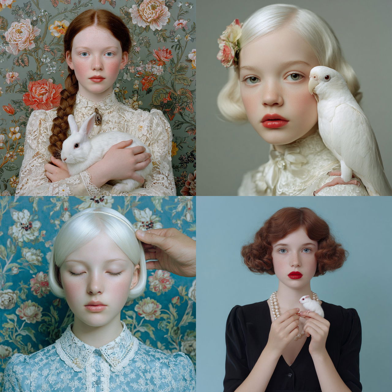 Petrina Hicks style, Midjourney V7, render 1 of 4