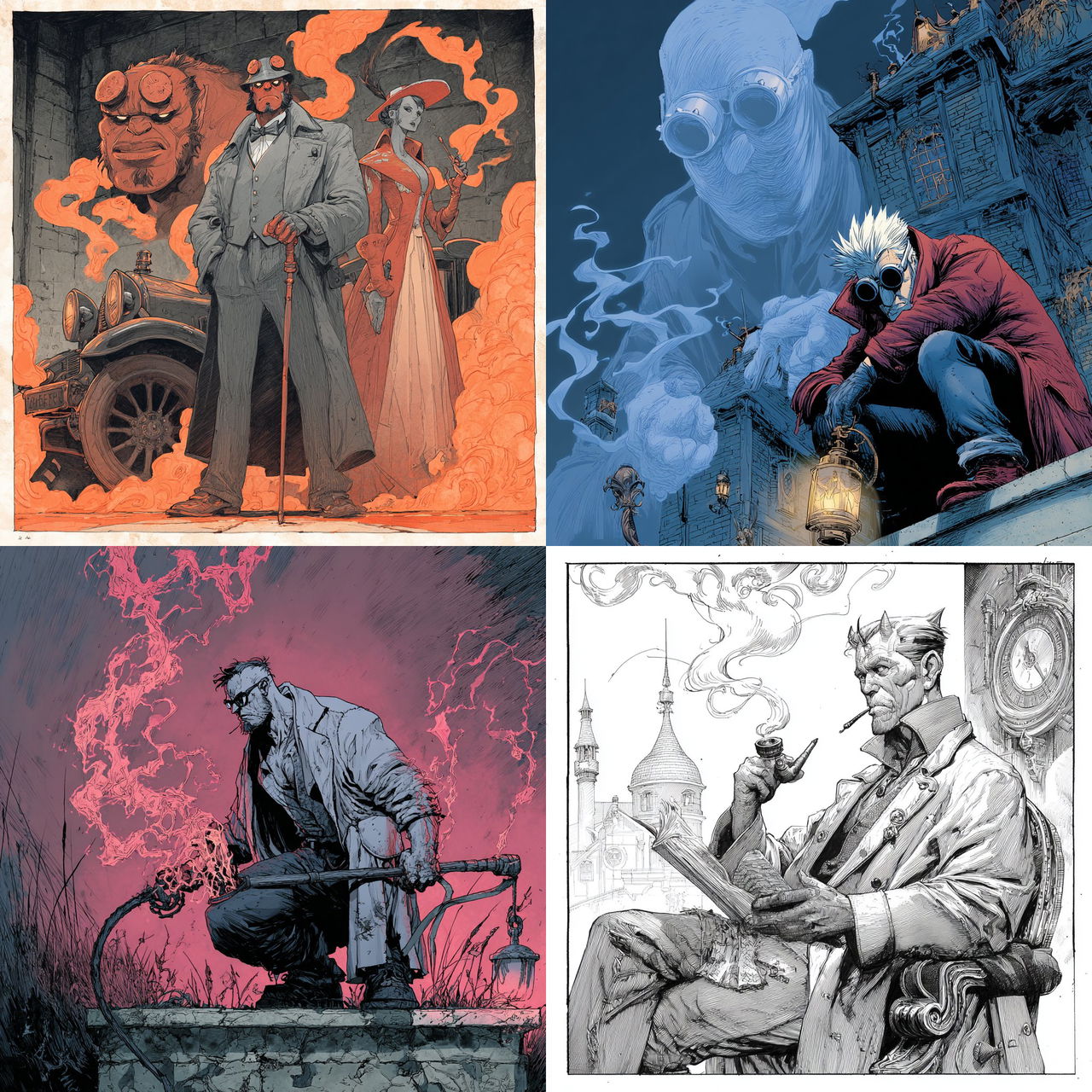 Phil Hester style, Midjourney V7, render 1 of 4