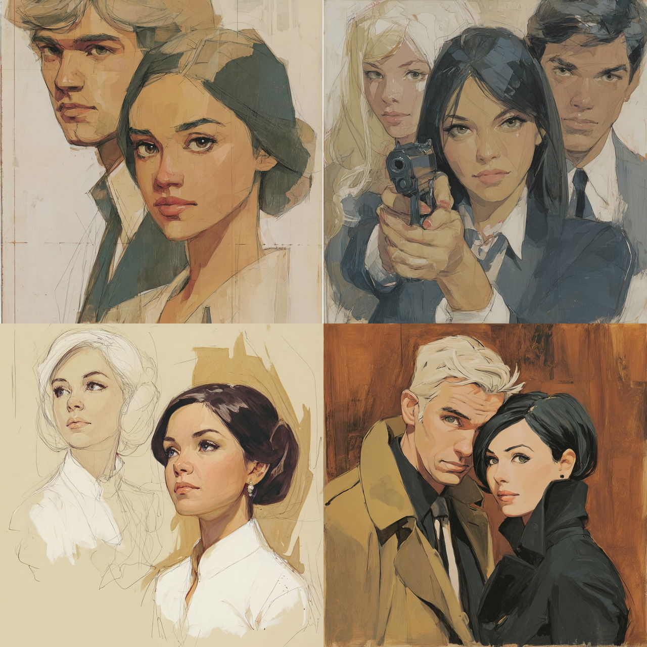 Phil Noto style, Midjourney V7, render 1 of 4