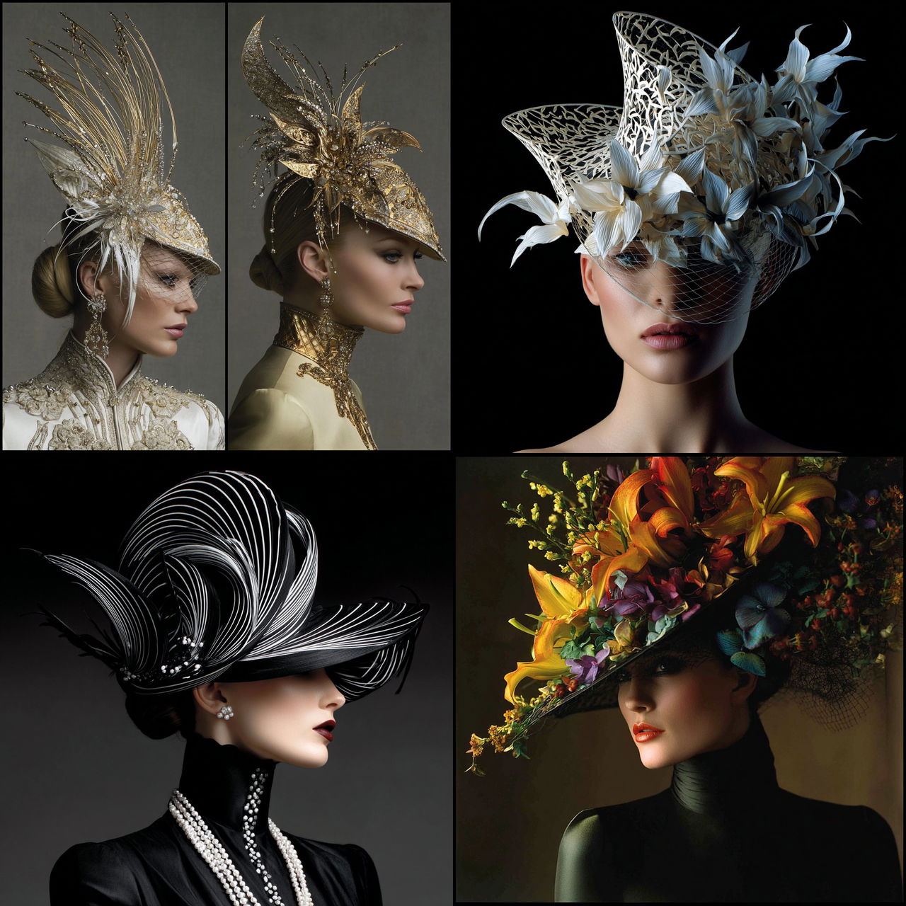 Philip Treacy style, Midjourney V7, render 1 of 4