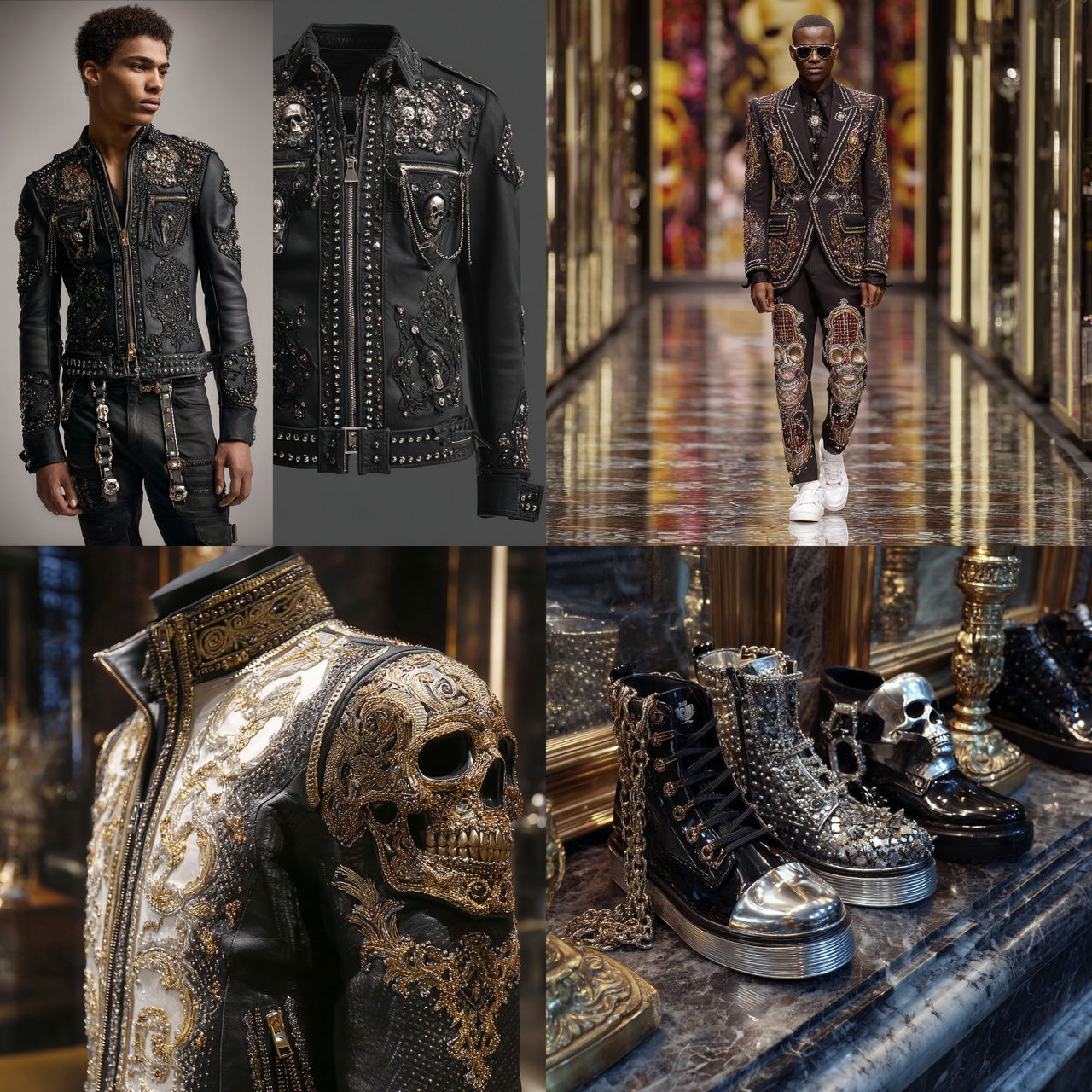 Philipp Plein style, Midjourney V7, render 1 of 4