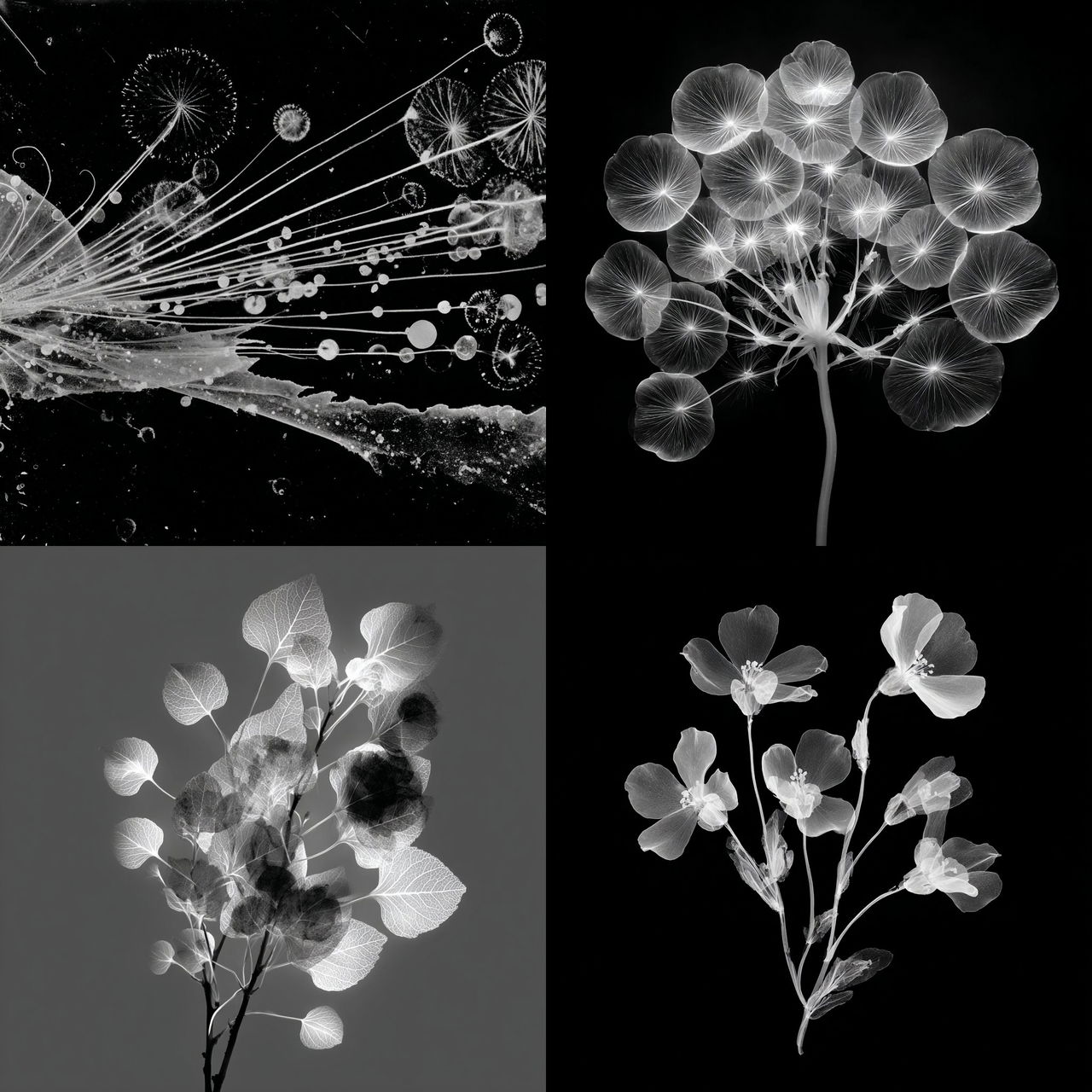 Photogram style, Midjourney V7, render 1 of 4