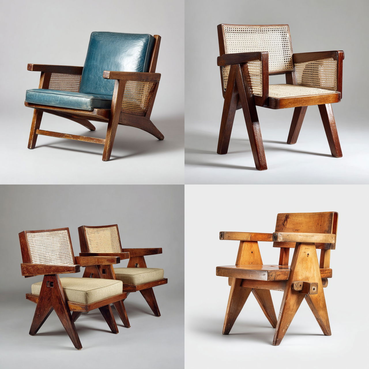 Pierre Jeanneret style, Midjourney V7, render 1 of 4