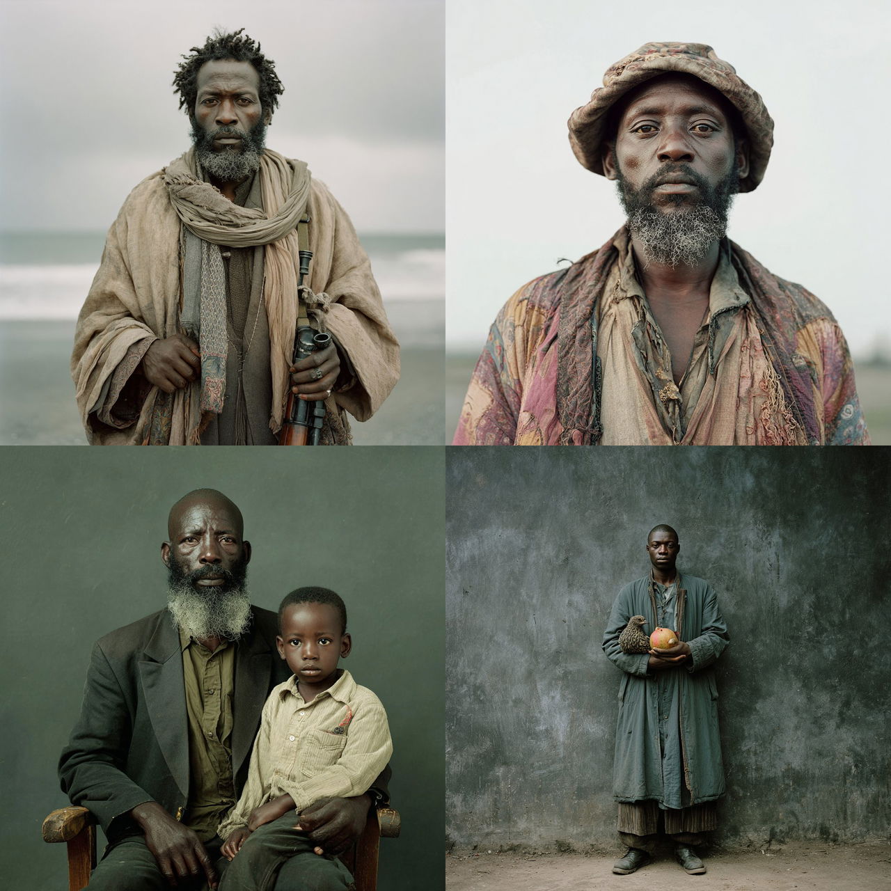 Pieter Hugo style, Midjourney V7, render 1 of 4