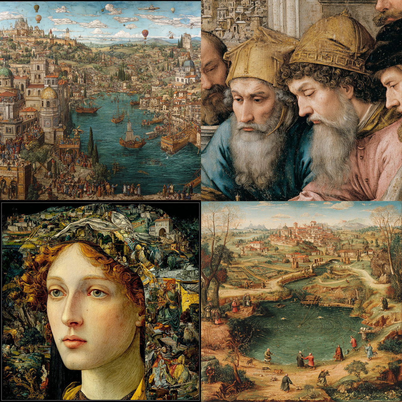 Pinturicchio style, Midjourney V7, render 1 of 4