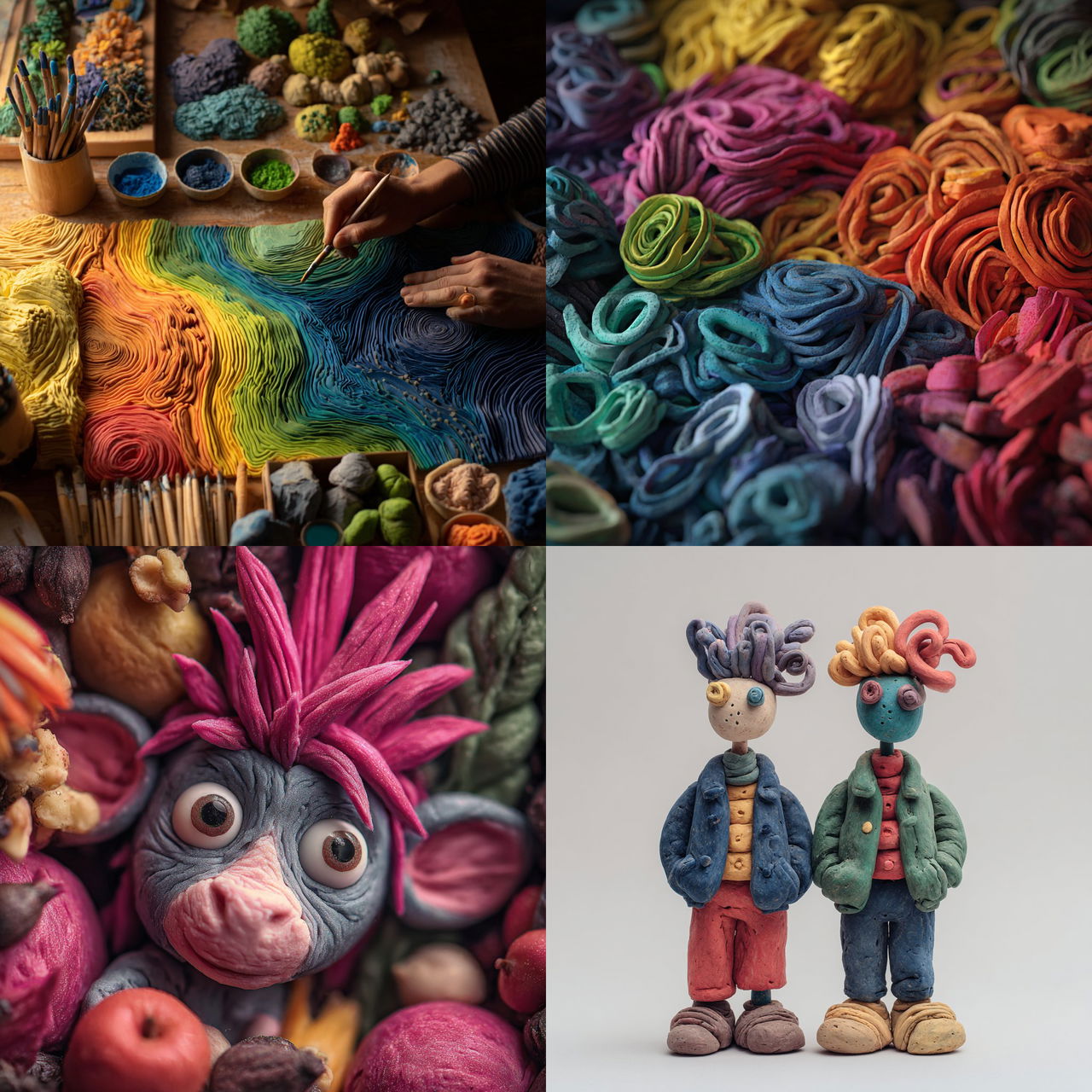 Plasticine style, Midjourney V7, render 1 of 4