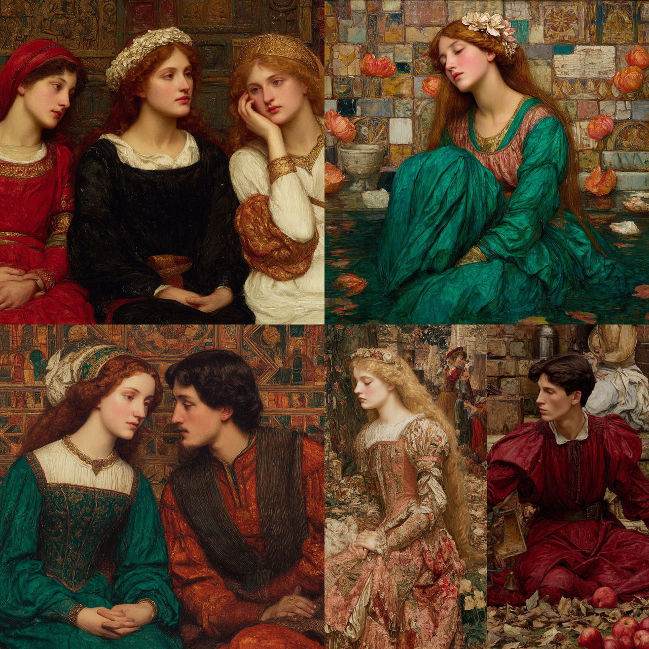 Pre-Raphaelitism style, Midjourney V7, render 1 of 4