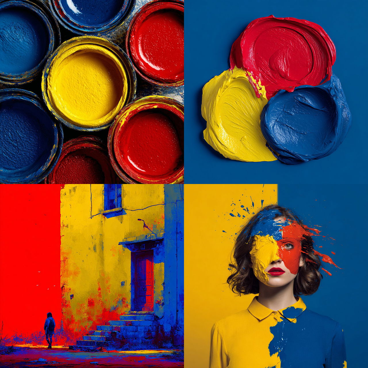 Primary colors style, Midjourney V7, render 1 of 4