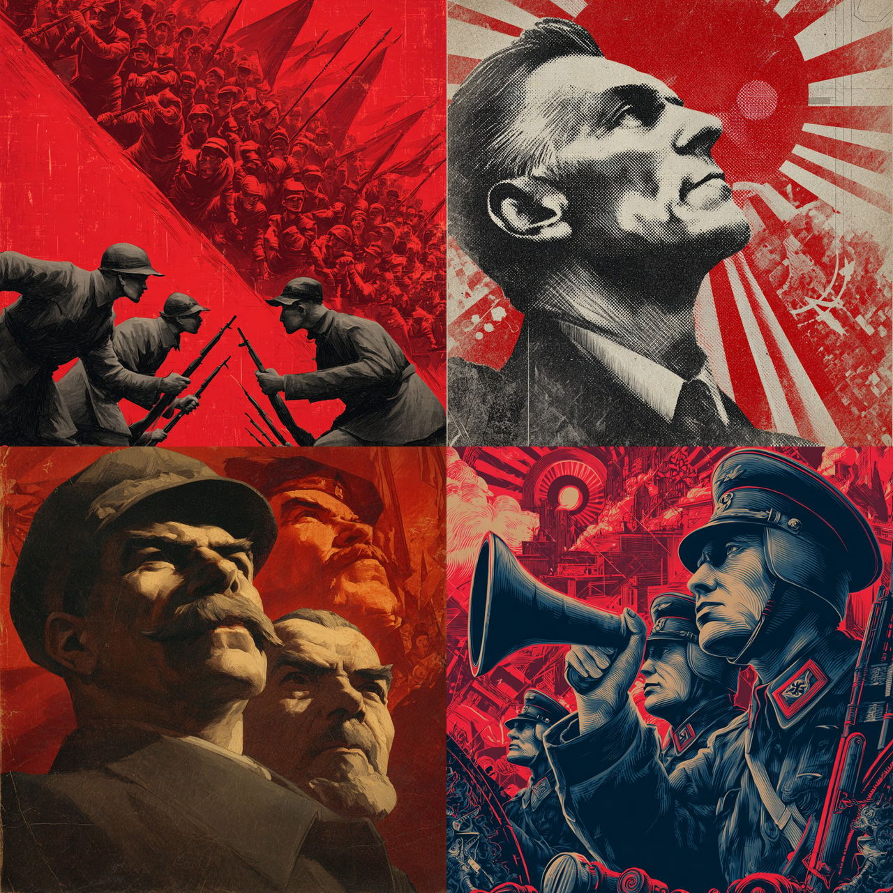 Propaganda art style, Midjourney V7, render 1 of 4
